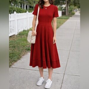 A.L.C. Brick Red Midi Dress